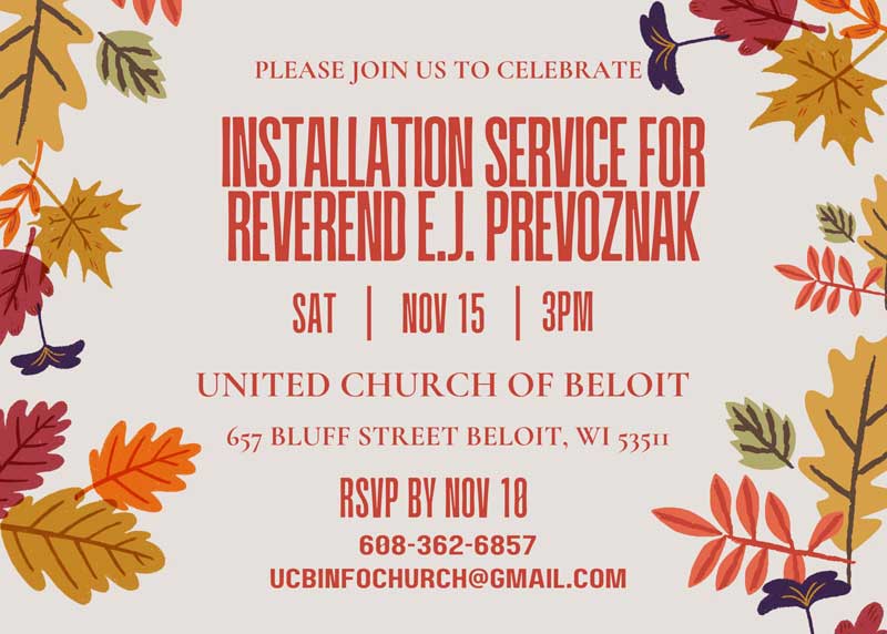 Installation Service for Reverend E.J. Prevoznak Installation Service for Reverend E.J. Prevoznak