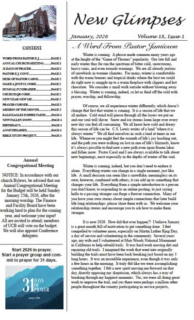 Issue 1 January 2026 New Glimpses