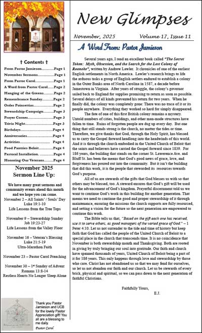 Issue 11 November 2025 | New Glimpses Newsletter